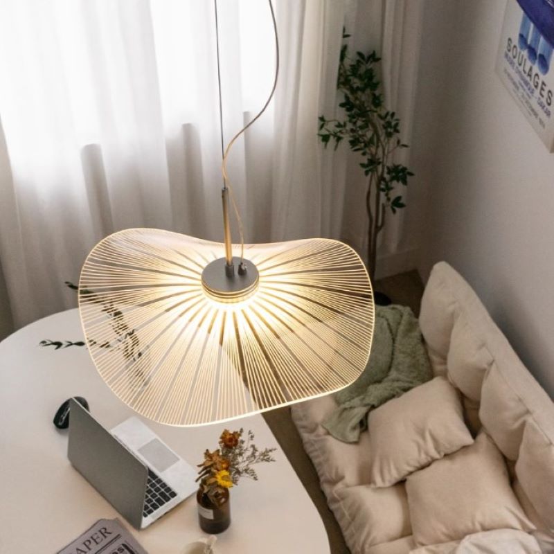 Ritta Design Foglia Metallo Acrilico LED Lampade a Sospensione Camera da Letto