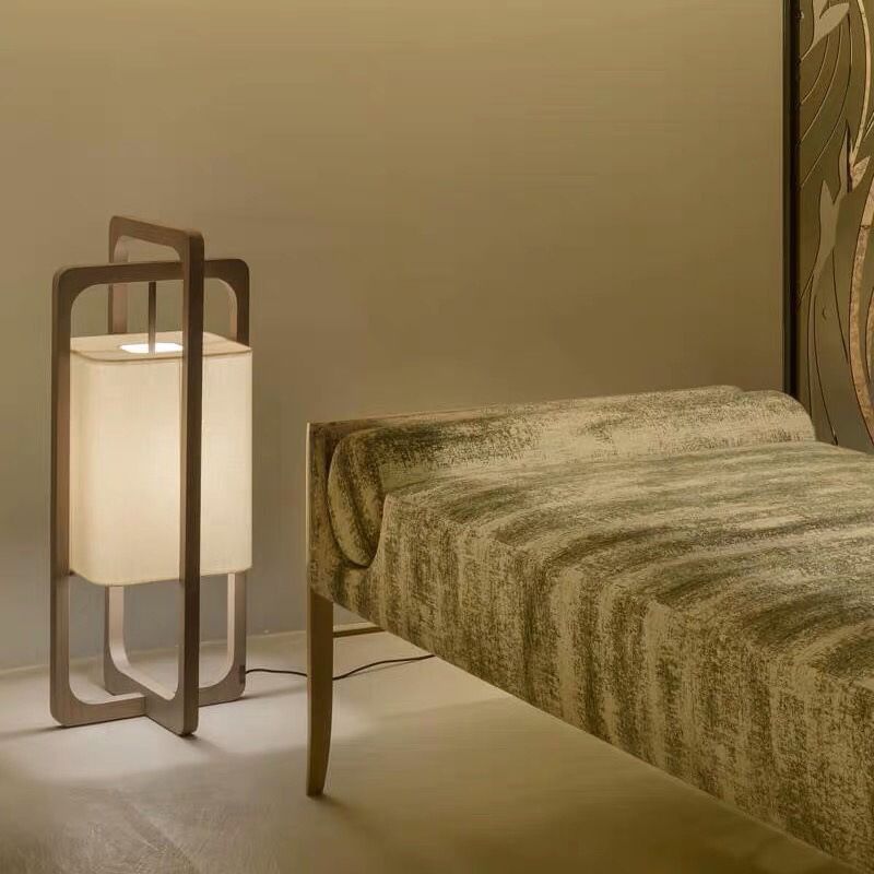 Muto Rectangular Lampade da terra,Legno,Camera da letto