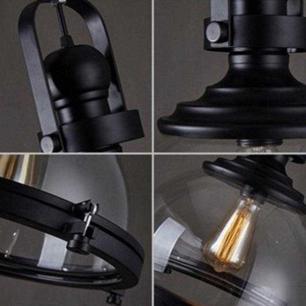 Silva Retro LED Lampade a Sospensione Camera da Letto Nero Soggiorno/Camera da Letto
