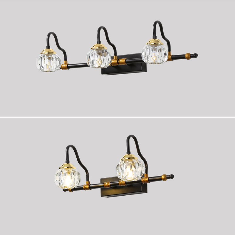Kristy Vintage Nero Lampade da Specchi Camera da Letto Soggiorno Bagno