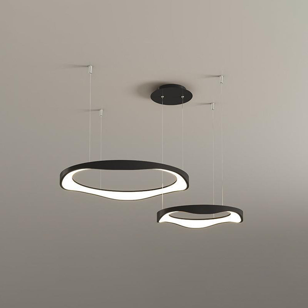 Arisha Moderna LED Lampada a Sospensione Nero/Banco Rotondo Sala da Pranzo