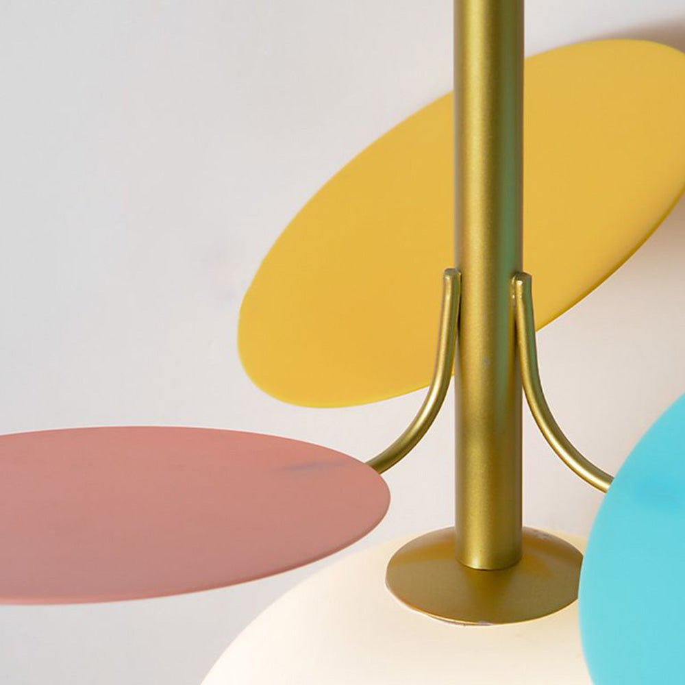 Arisha Moderne Arte Deco Globo Lampada a Sospensione Bianco Metallo/Vetro