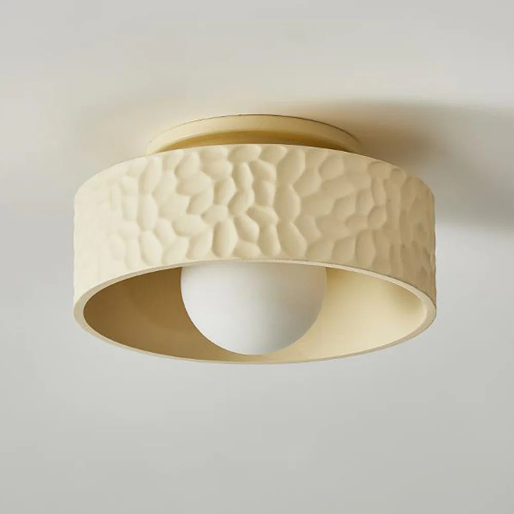 Arisha Moderno Resina Vetro Plafoniera Beige Camera da letto Soggiorno