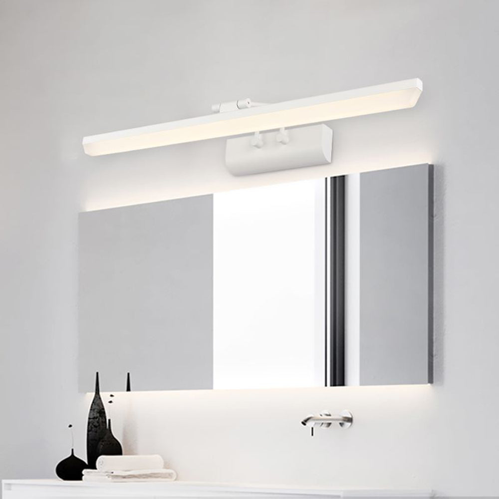 Arisha Elegante Classico LED Rettangolo Applique Metallo Bianco/Nero Specchio Bagno