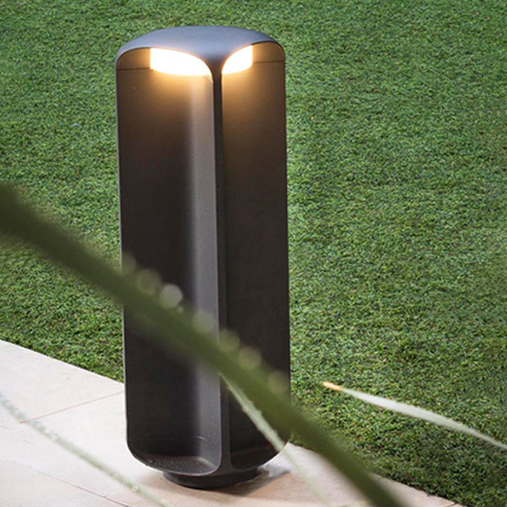 Ray Minimalista Cilindrica Metallo/Vetro Lampada da Terra Esterna