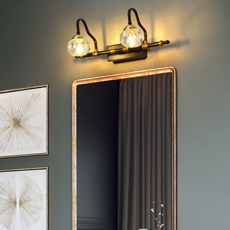 Kristy Vintage Nero Lampade da Specchi Camera da Letto Soggiorno Bagno