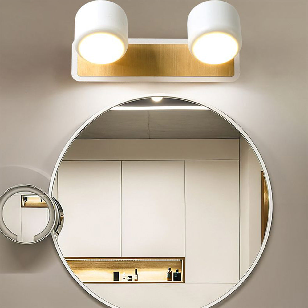 Arisha Moderno LED Specchio Anteriore Metallo Applique Minimalismo Nero/Bianco Bagno