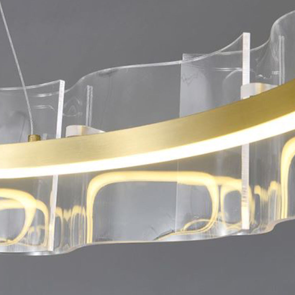 Arisha Creative Anello Metallo Acrilico Lampade a Sospensione
