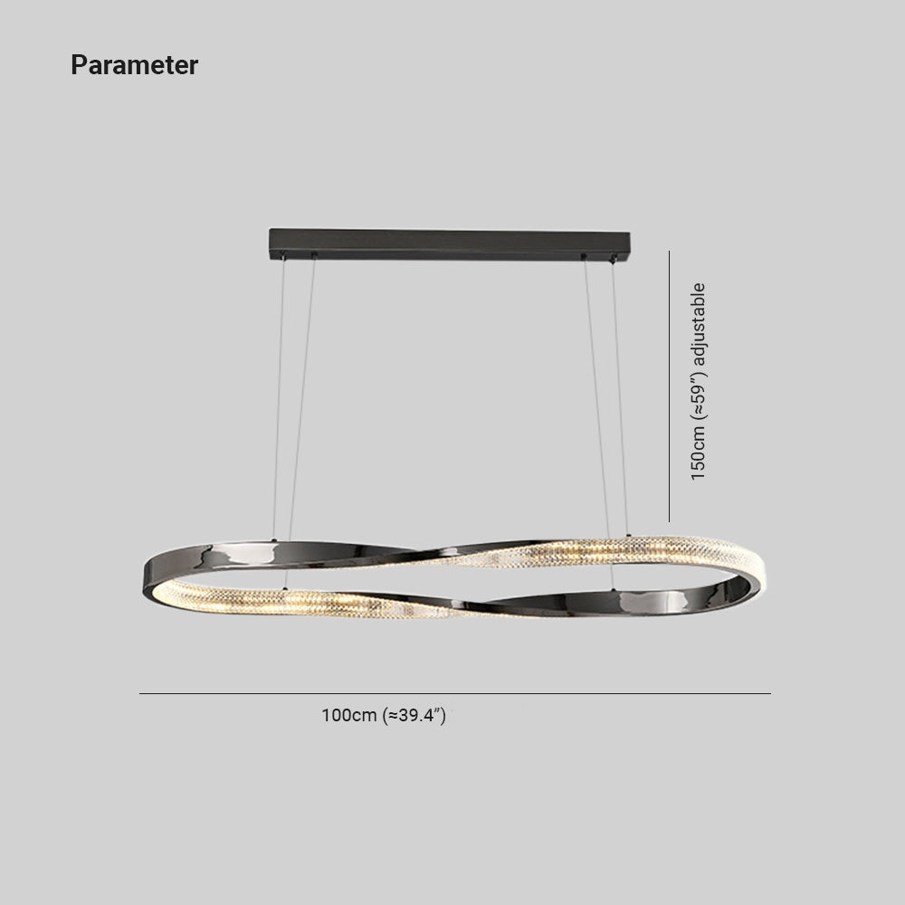 Kristy Minimalismo LED Squillo Lampade a Sospensione Metallo Acrilico Oro/Nero Soggiorno/Camera da Letto