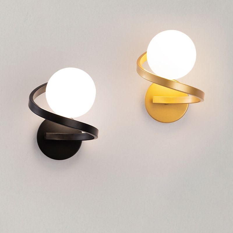 Arisha Design LED Girare Applique Metallo Vetro Impermeabile Nero/Oro Specchio Bagno/Soggiorno/Camera da Letto