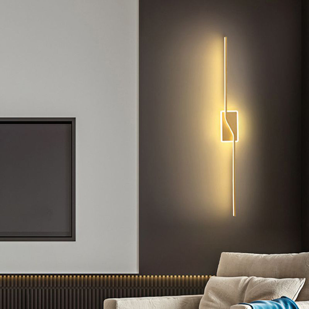 Arisha Applique LED Lusso Moderno Curvo Lineare Metallo, Oro,Bagno