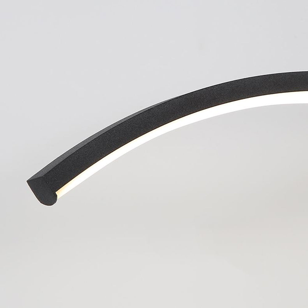 Arisha Minimalista LED Applique Onda Lineare Metallo Nero/Bianco Bagno