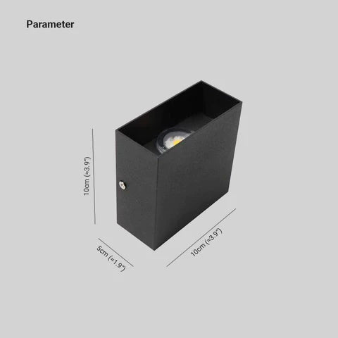 Ray Applique da Esterni Quadrato Regolabile LED