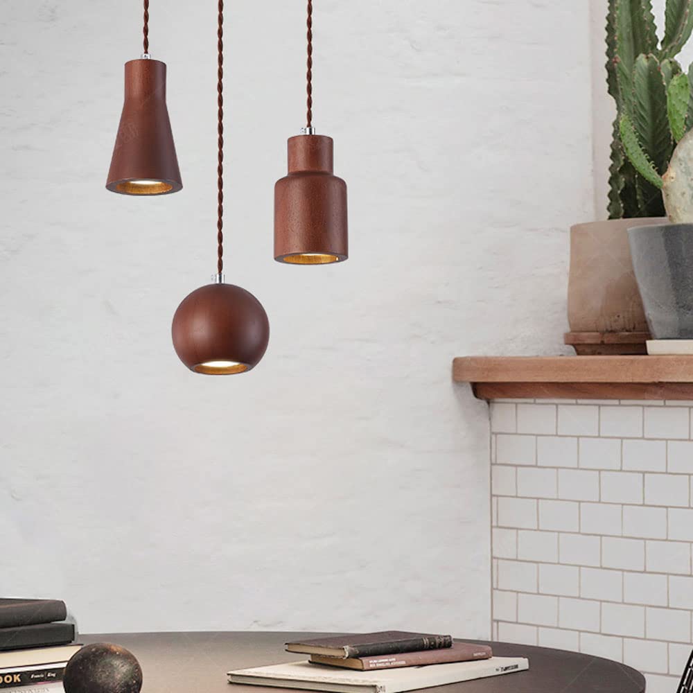 Muto Vintage Legno Sospensione Noce Soggiorno/Bar/Ristorante