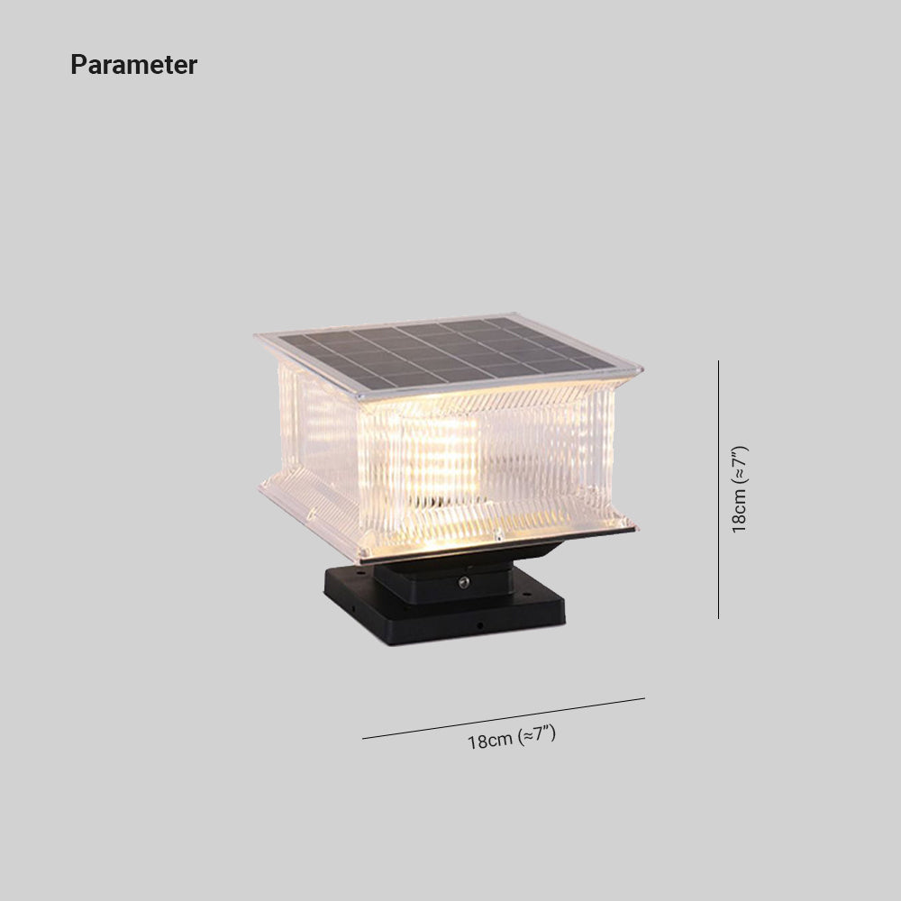 Ray Contemporaneo LED Rettangolare Metallo Acrilico Lampada da Esterno, Nero