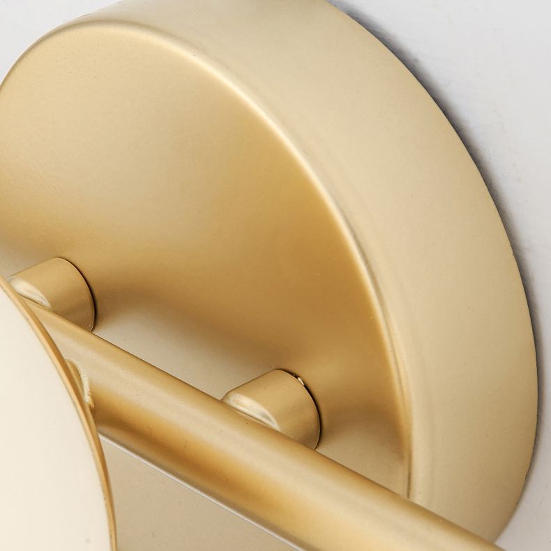 Valentina Moderno LED Applique Cupola Metallo Oro Vetro Bagno/Vanità
