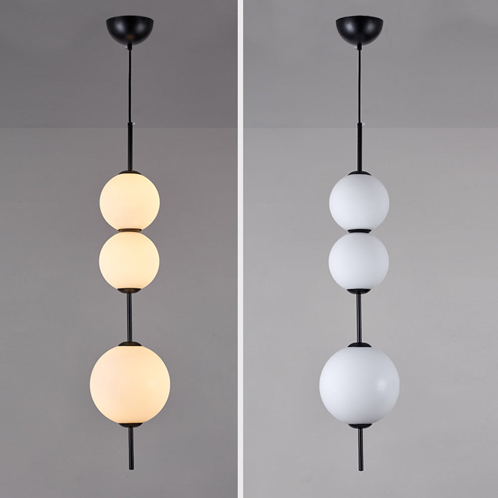 Valentina Design LED Creativo Palla Lampade a Sospensione Metallo Vetro Nero Soggiorno/Camera da Letto/Sala Studio