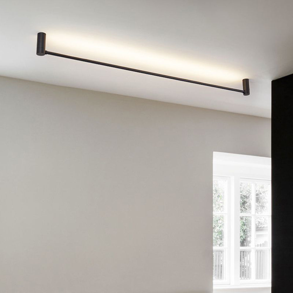 Arisha Minimalista Lineare Plafoniere Metallo/Acrilico Nero Corridoio