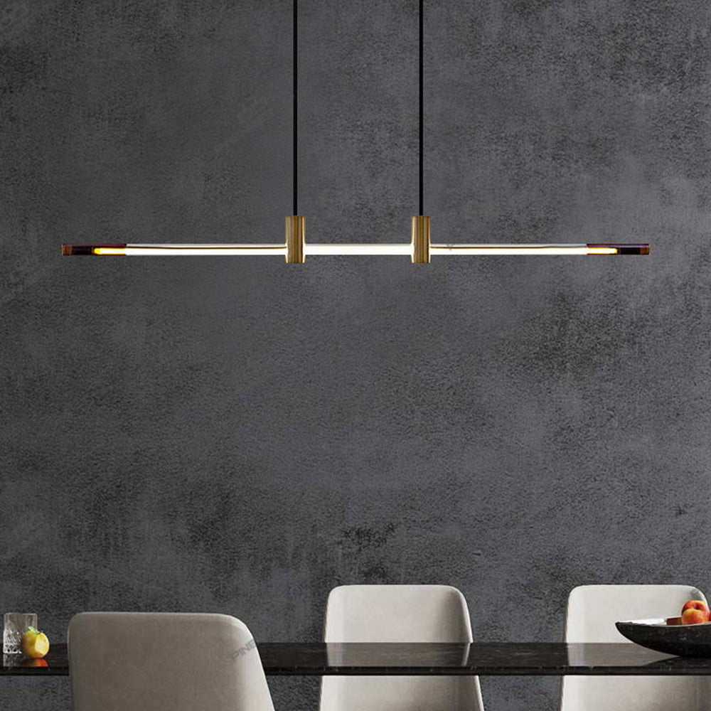 Arisha Minimalista LED Lampade a Sospensione Metallo/Acrilico Lineare Sara da Pranzo/Bar