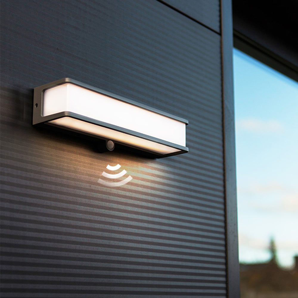 Ray Moderno Minimalista Rettangolare Sensore Solare Applique da Esterno