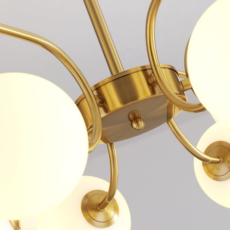 Valentina Moderno Metallo/Vetro LED Lux Lampadario Cromo/Oro Camera da letto/Soggiorno/Sala da Pranzo