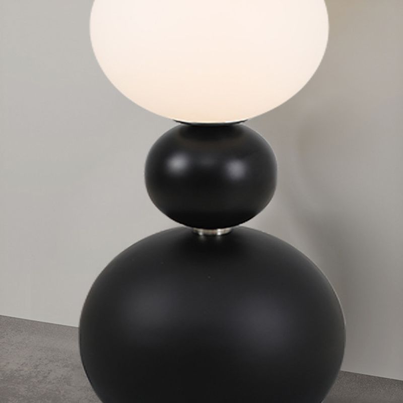 Valentina Moderne LED Lampade da Terra Nero/Bianco Resina/Vetro