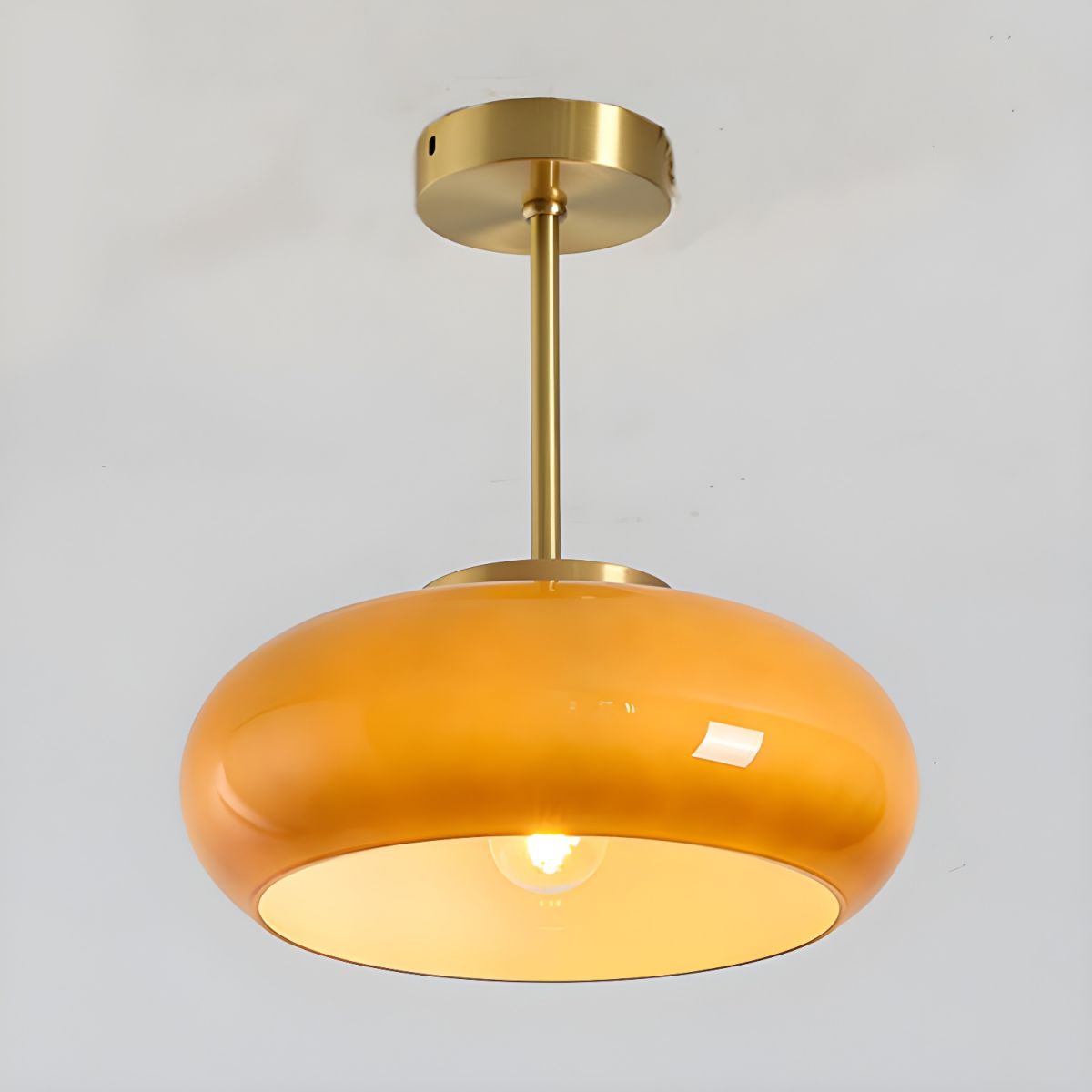 Arisha Moderne Metallo Vetro Plafoniere Giallo Camera da letto Soggiorno
