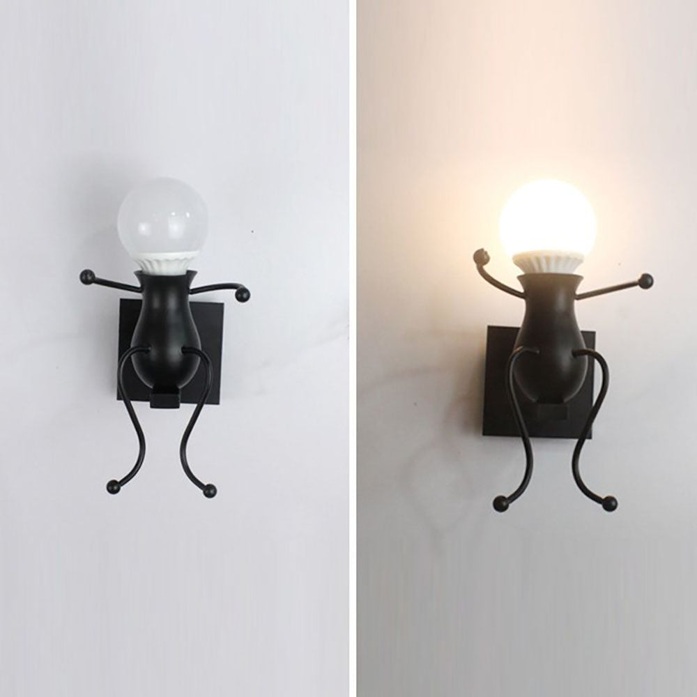 Luxo Moderno Decorativo LED Uomo Applique Metallo Bianco/Nero Camera da letto/Soggiorno/Bagno
