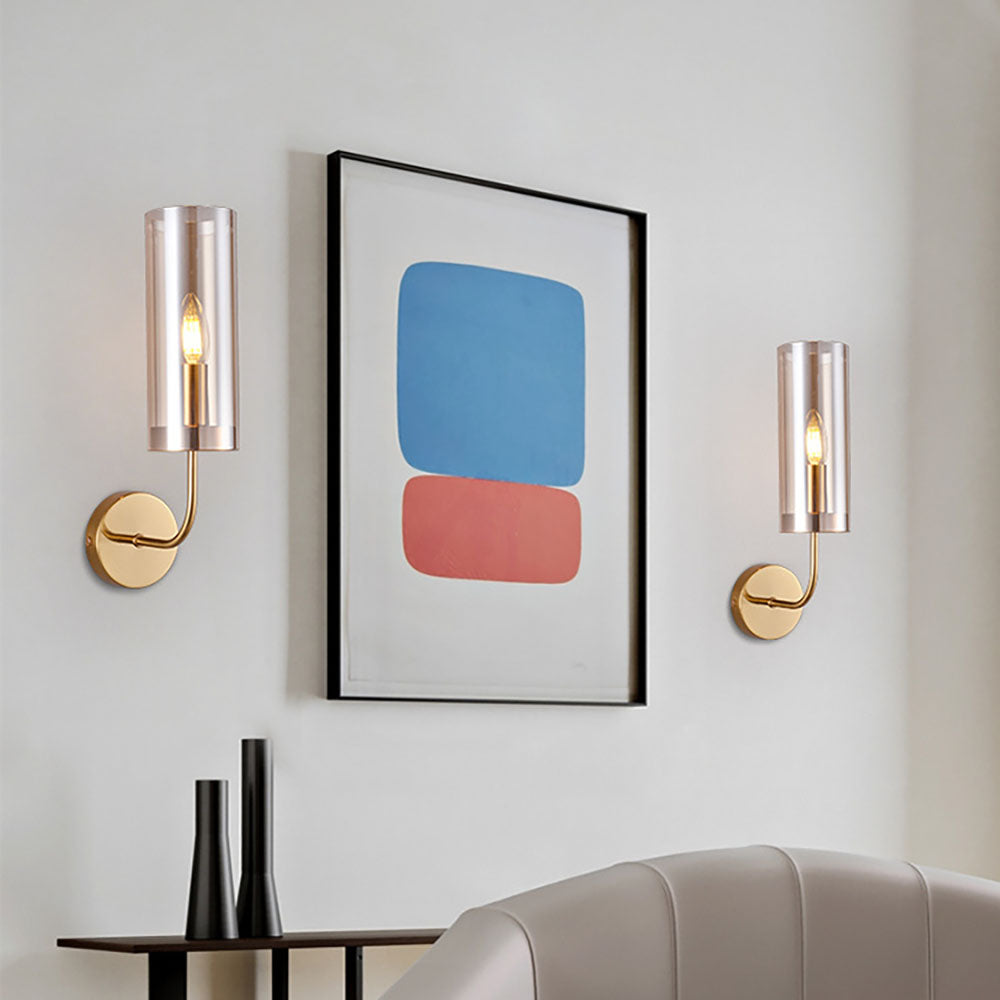 Arisha Nordico Metallo/Vetro Applique Ambra/Blu Camera da letto/Soggiorno/Sala da Pranzo