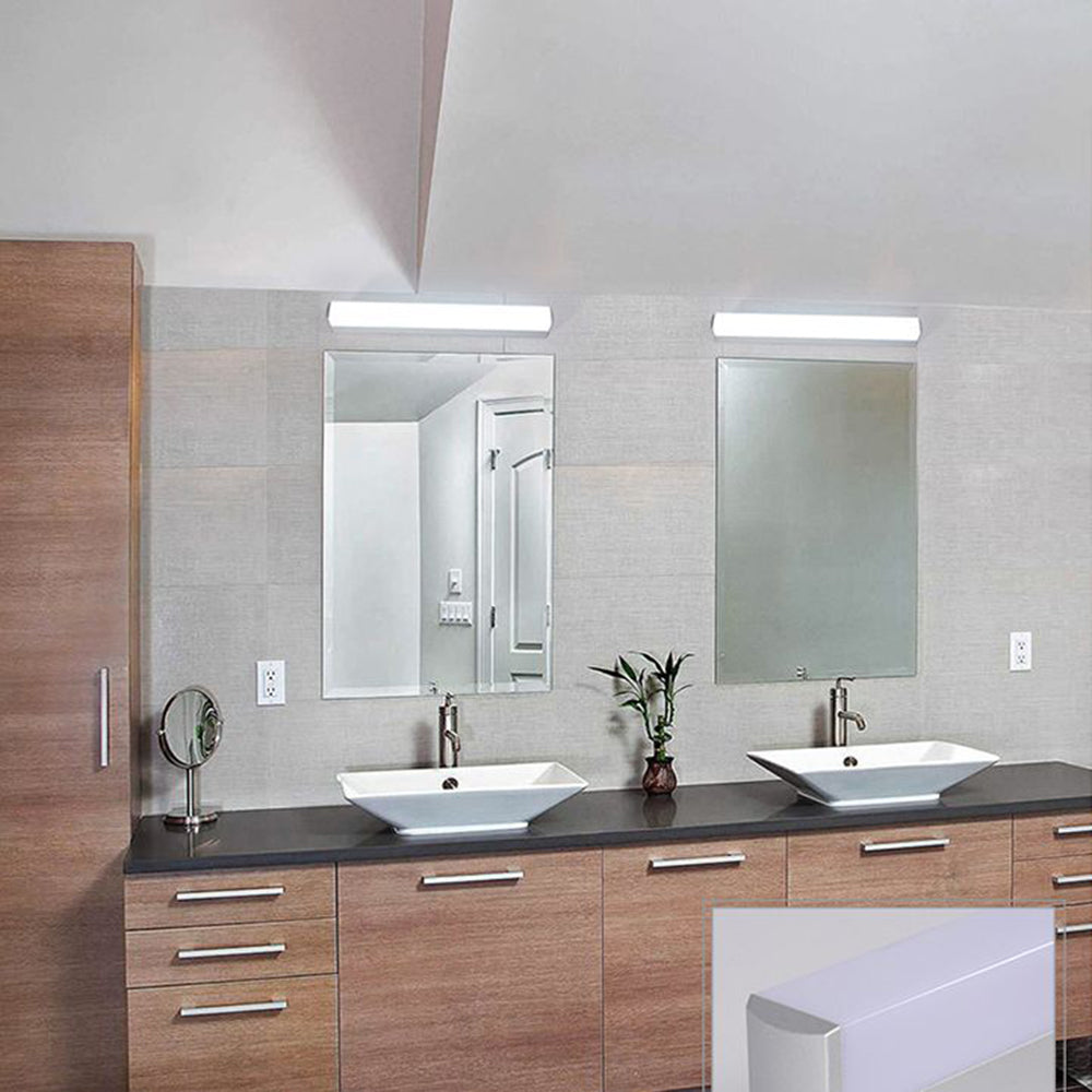 Arisha Moderno Rettangolare Minimalismo LED Applique Metallo Bagno Oro Specchio Bagno
