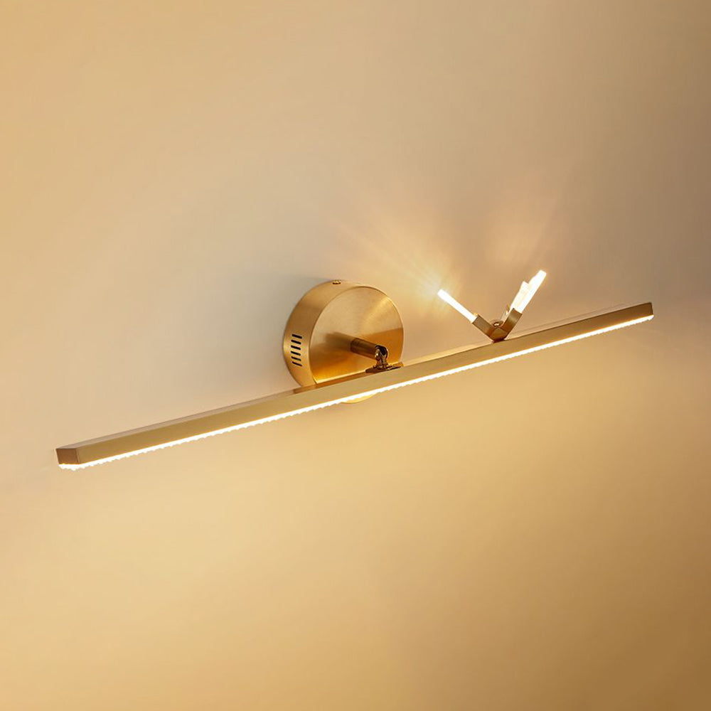 Arisha Moderno LED Applique Lineare Lusso Farfalla Metallo Acrilico Oro Bagno