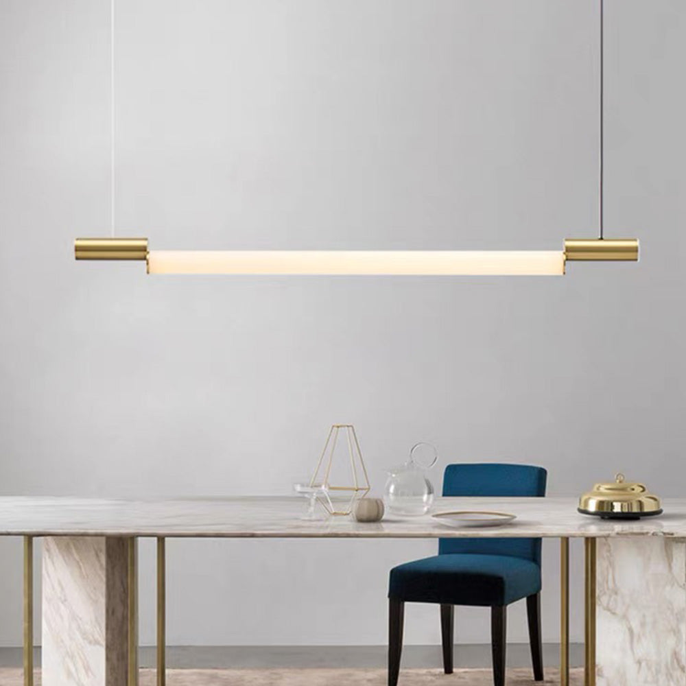 Arisha Minimalista LED Lampade a Sospensione Metallo/PVC Oro Lineare