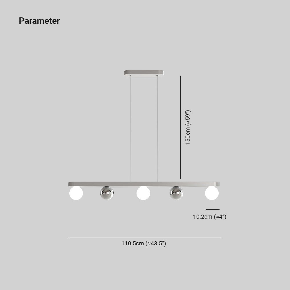 Valentina Moderno Lineare LED Lampade a Sospensione Argento Metallo Acrilico Soggiorno/Camera da Letto/Sala da Pranzo