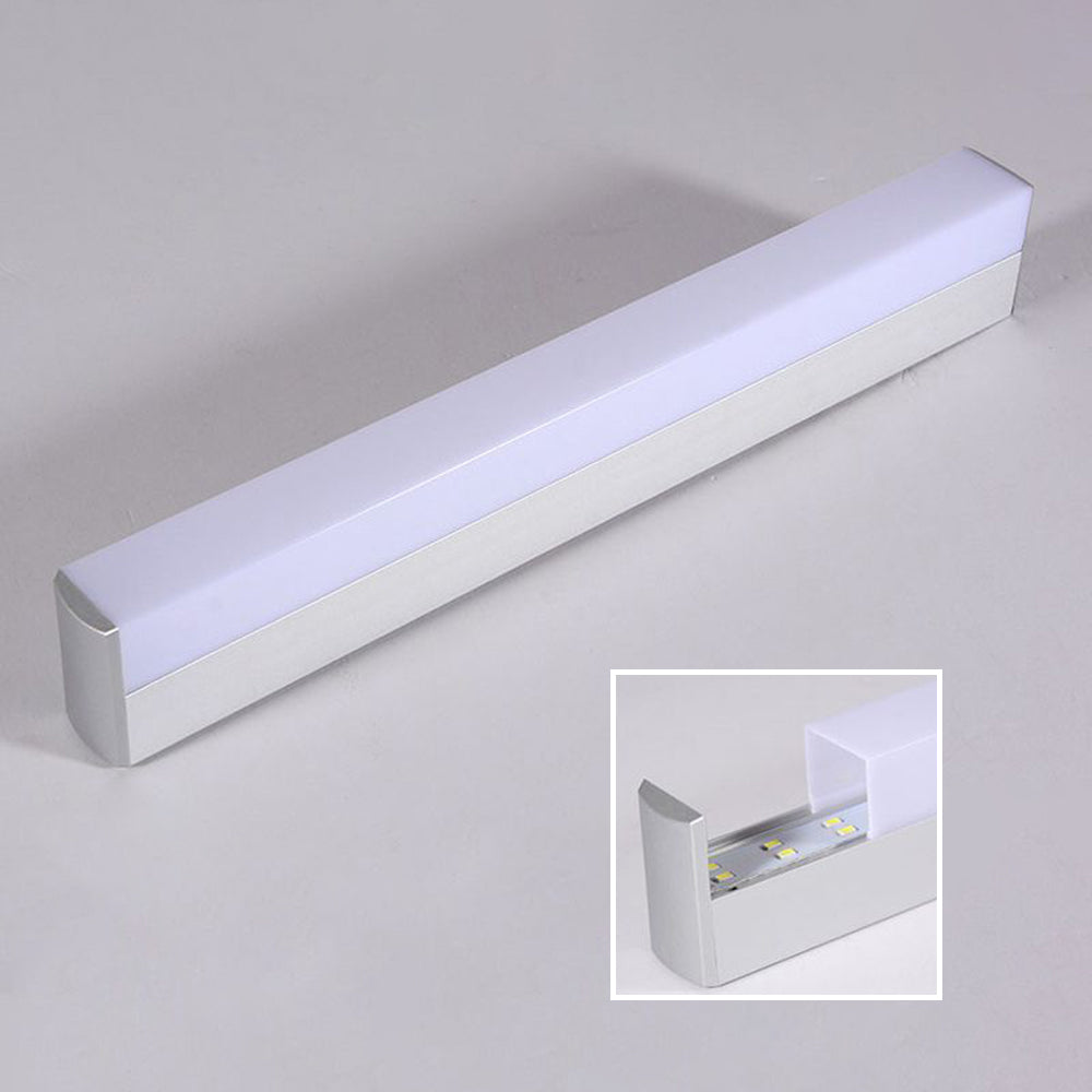 Arisha Moderno Rettangolare Minimalismo LED Applique Metallo Bagno Oro Specchio Bagno