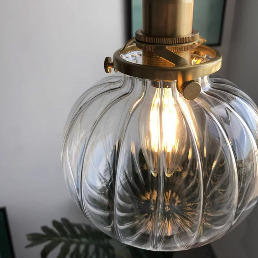 Valentina Retro Oval Vetro Metallo Lampade a Sospensione