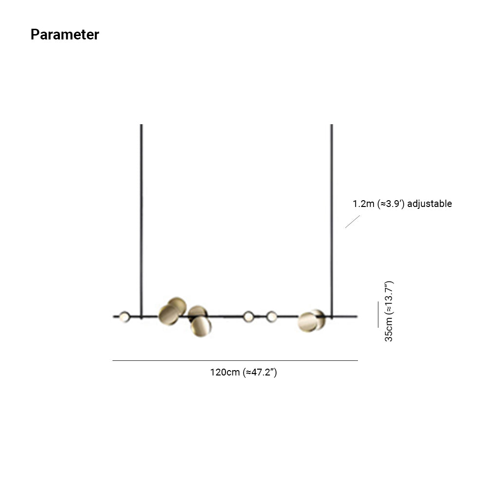 Avi Minimalista LED Lampada a Sospensione Metallo Nero Lineare Sala da Pranzo/Soggiorno/Camera da Letto