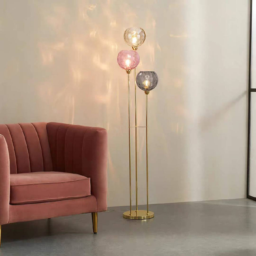 Valentina Designer Bubble Metallo Vetro Lampade da Terra
