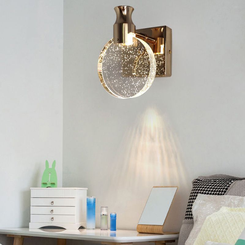 Kristy Design LED Moderni Girare Applique Metallo Oro/Argento Specchio Bagno