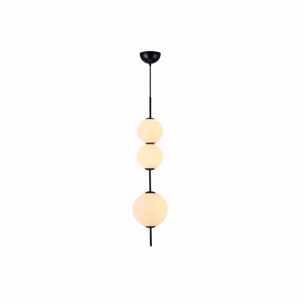 Valentina Design LED Creativo Palla Lampade a Sospensione Metallo Vetro Nero Soggiorno/Camera da Letto/Sala Studio