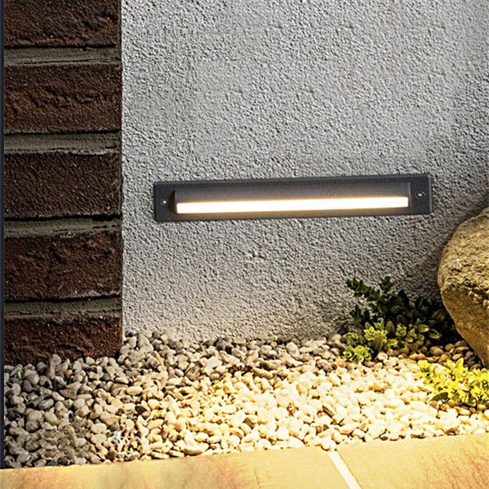 Ray Moderno Rettangolare Lineare Metallo Lampade da Esterno Giardino