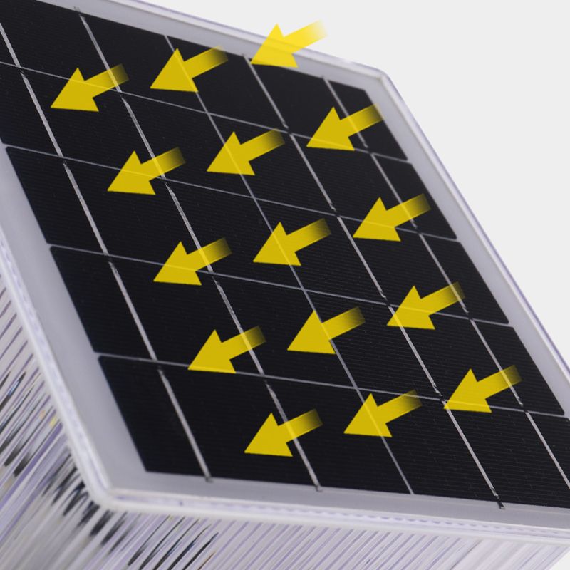Ray Contemporaneo LED Rettangolare Metallo Acrilico Lampada da Esterno, Nero