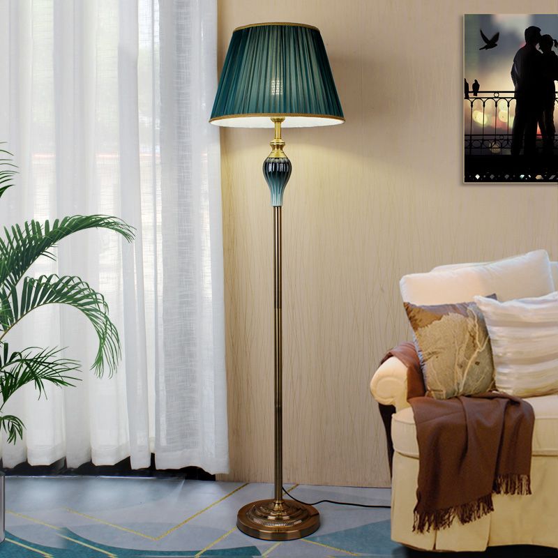 Tiffany Moderni LED Lampade da Terra Metallo Tessuto Soggiorno/Camera da Letto