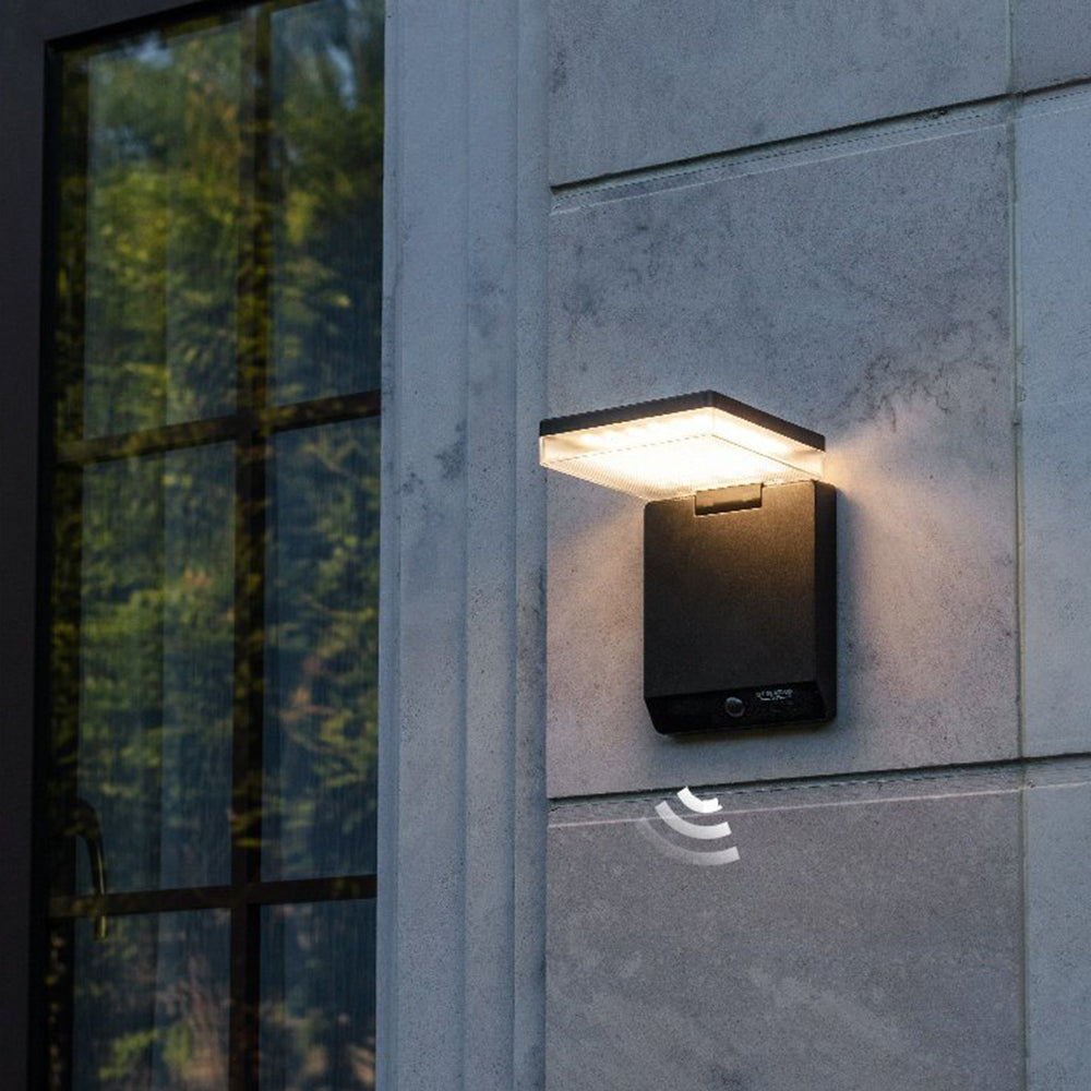 Ray Moderno Sensore ad Angolo Retto Applique da Esterno ad energia Solare