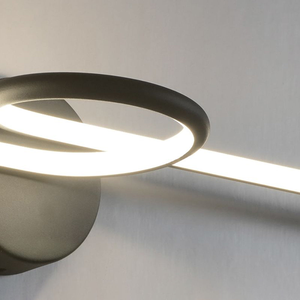 Arisha Applique Specchio Anteriore Curvo Vanità Metallo,Nero/Bianco
