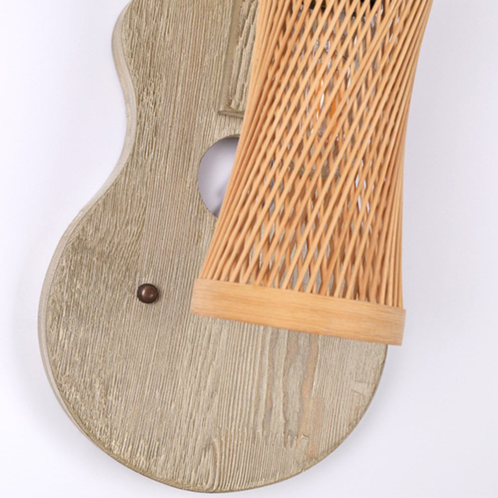 Silva Moderni Design LED Chitarra Applique Metallo Legno Soggiorno/Camera da Letto