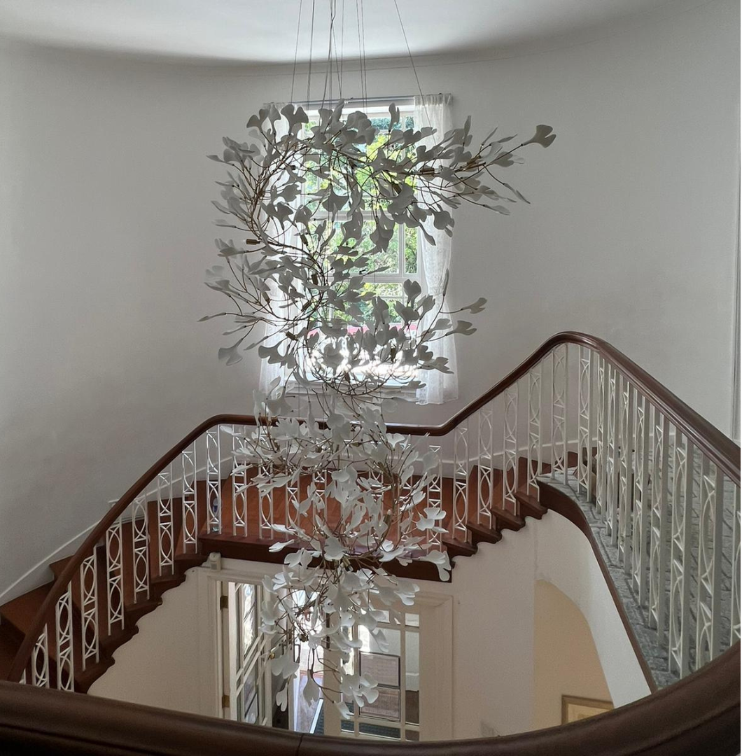 Olivia Design Bellissimo LED Lampade a Sospensione Irregolare Ginkgo Biloba Metallo Ceramico Soggiorno