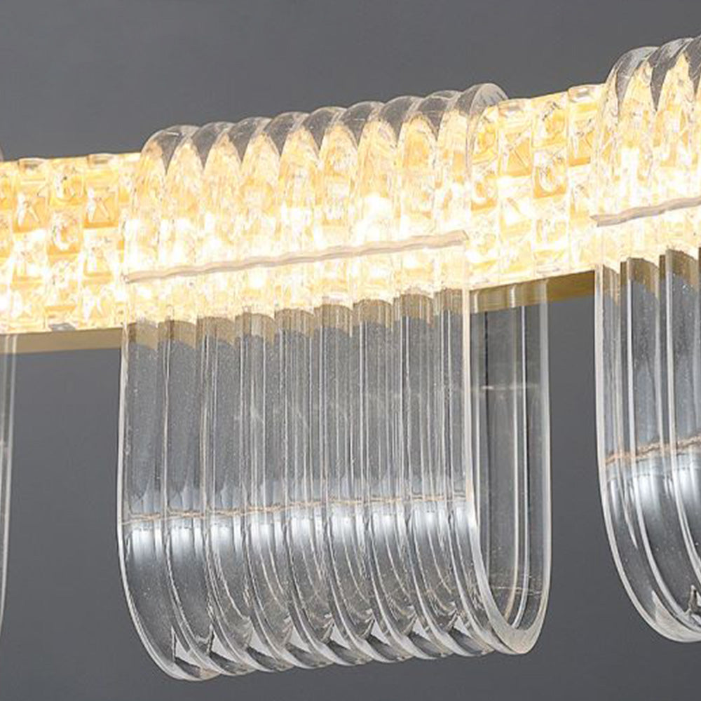 Arisha Moderno Anello Acrilico Bianco Oro Lampade a Sospensione
