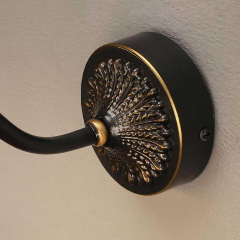 Arisha Applique Moderno LED Corno Cervo Forma Vanità Specchio Anteriore Nero/Ottone