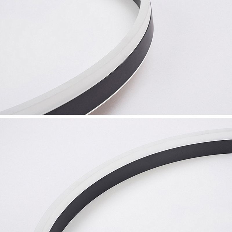 Arisha Minimalista LED Plafoniera Anello Metallo Nero
