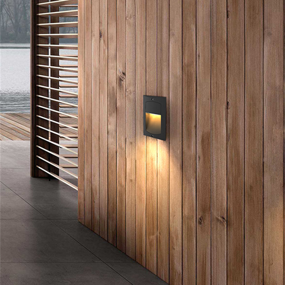 Ray Moderno Rettangolare Superficie Metallo Lampade da Esterno Balcone